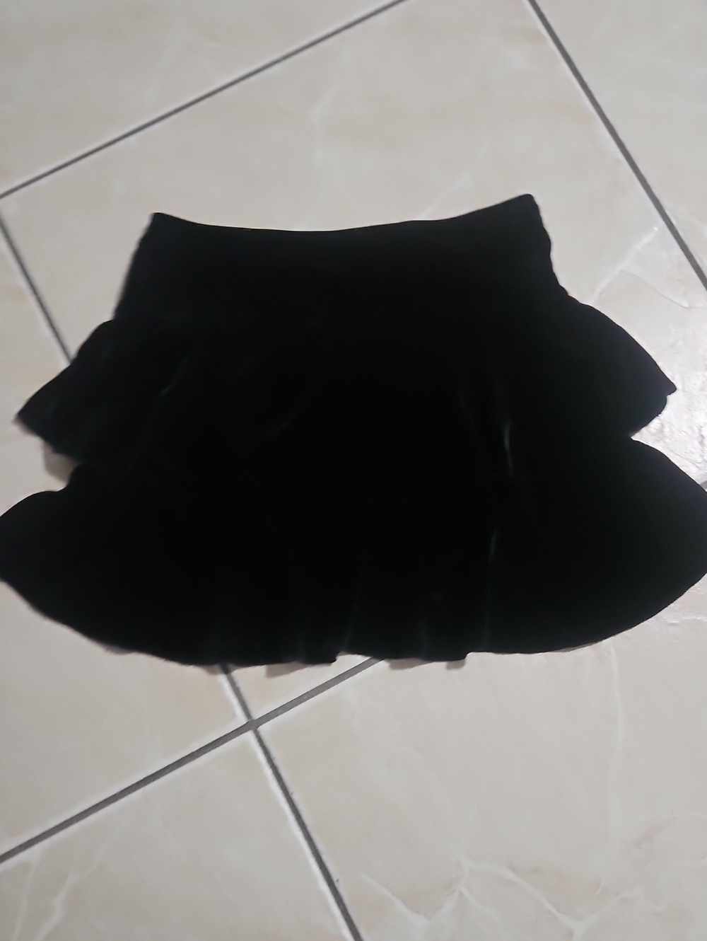 Black Tiered Ruffle Mini Skirt - Women's Fashion